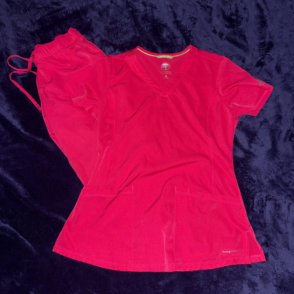pink healing hands scrubs!!